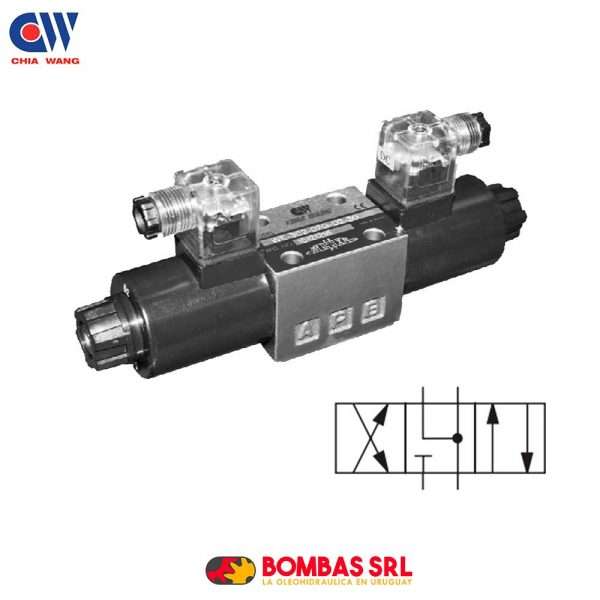 ELECTROVALVULA DIRECCIONAL CW CETOP 3 - 4 VIAS 3 POSICIONES - CENTRO J